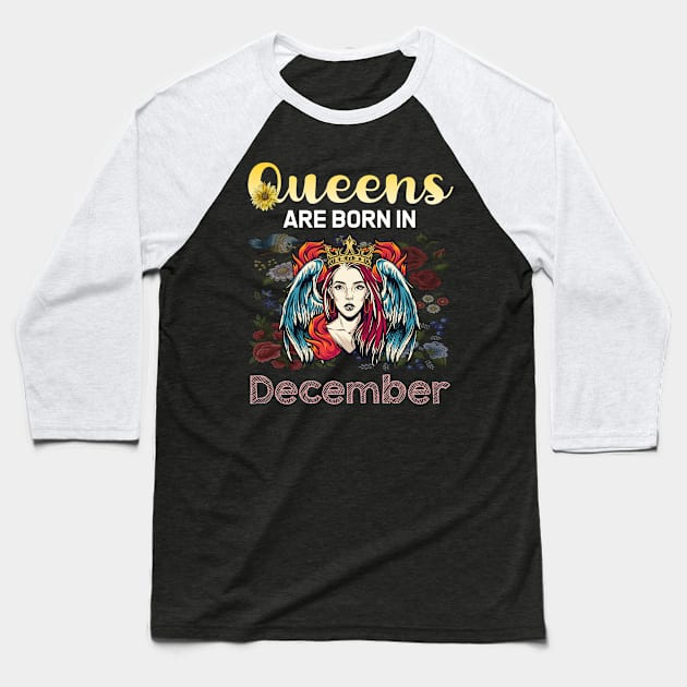 Queen Fire December Baseball T-Shirt by symptomovertake